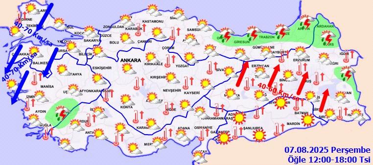 Meteoroloji'den Hava Durumu Tahminleri: Sağanak Yağış ve Fırtına Uyarıları