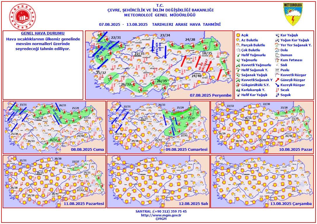 Meteoroloji'den Sağanak Yağış ve Fırtına Uyarısı