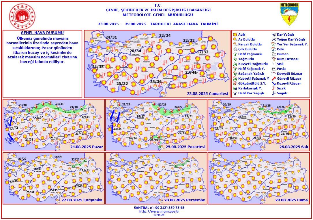 Meteorolojiden Yeni Hava Durumu Haritası: Bölge Bölge Güncel Tahminler