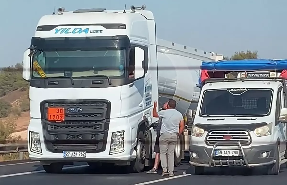 TIR Sürücüsüne Baltalı Tehdit Olayı