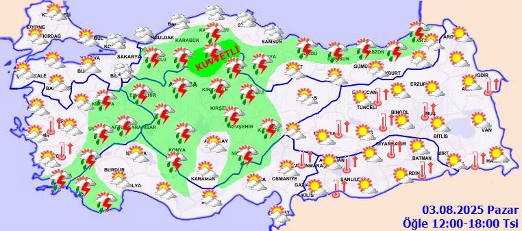 Türkiye'de Hava Durumu Tahminleri ve Kuvvetli Yağış Uyarısı