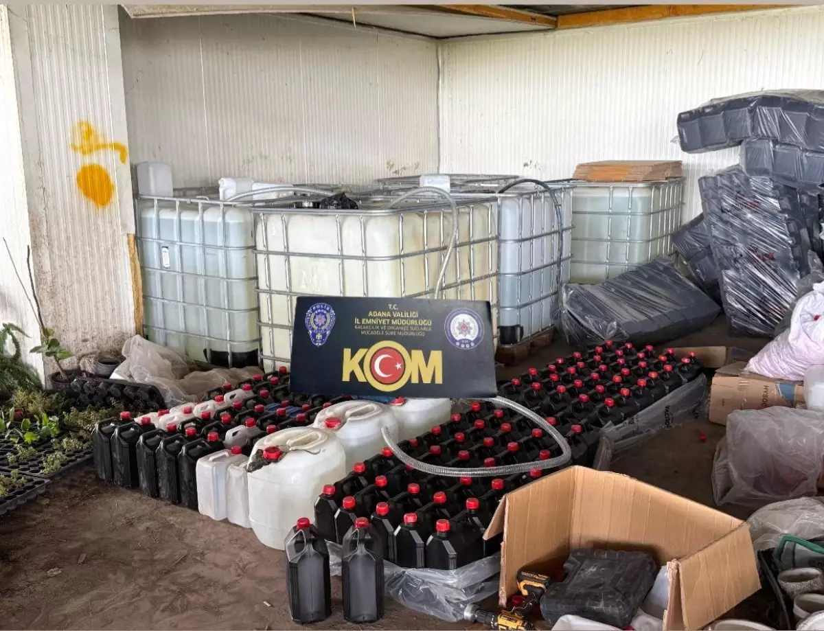 Adana Merkezli Dev Operasyon: 16 Ton Kaçak Etil Alkol Ele Geçirildi ve 14 Gözaltı