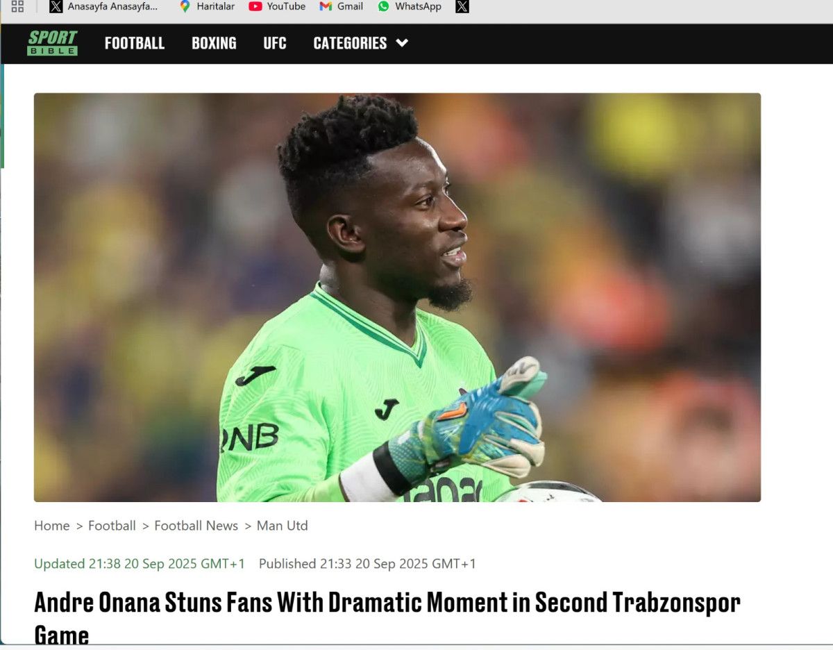 Andre Onana’nın Trabzonspor’daki 60 Metrelik Asisti Avrupa’da Büyük Yankı Uyandırdı
