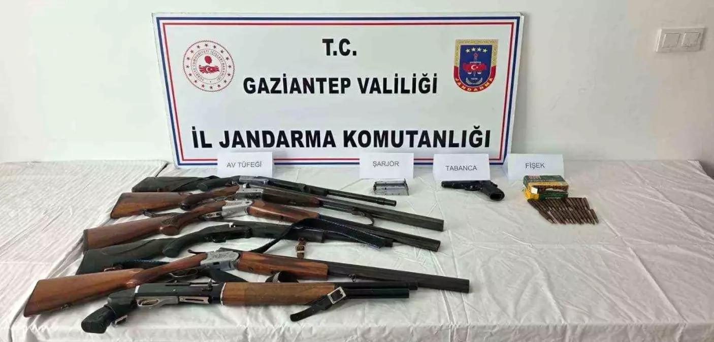 Gaziantep'te Ağustos Ayında 20 Kaçak Silah Ele Geçirildi