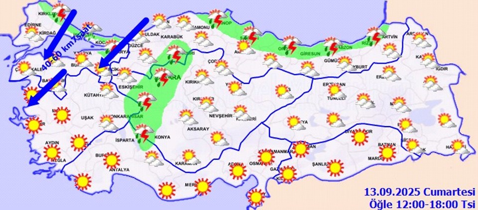 İstanbul ve 17 Kentte Sağanak Yağış ve Hava Durumu Uyarısı