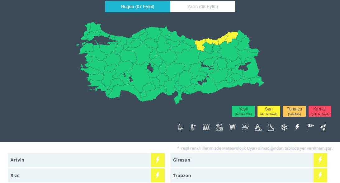 Meteoroloji'den dört kente son dakika uyarısı! Yeni harita yayımlandı