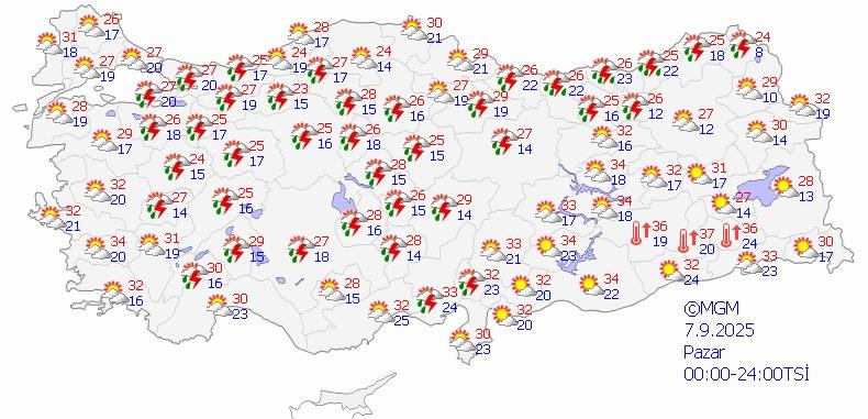 Meteoroloji'den dört kente son dakika uyarısı! Yeni harita yayımlandı