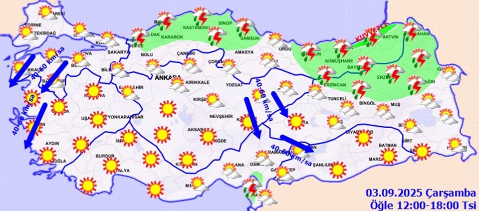 Meteoroloji'den Sağanak ve Kuvvetli Rüzgar Uyarısı: Hava Durumu Güncellemesi