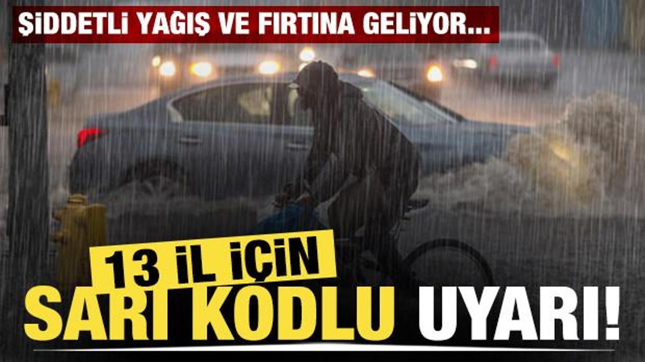 Meteoroloji'den Sıcaklık Düşüşü ve 13 İle Sarı Kodlu Fırtına Uyarısı
