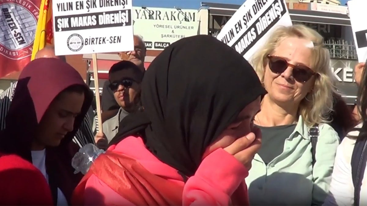 Günlerdir eylemdeler! Engelli işçinin hıçkıra hıçkıra ağlaması yürek burktu