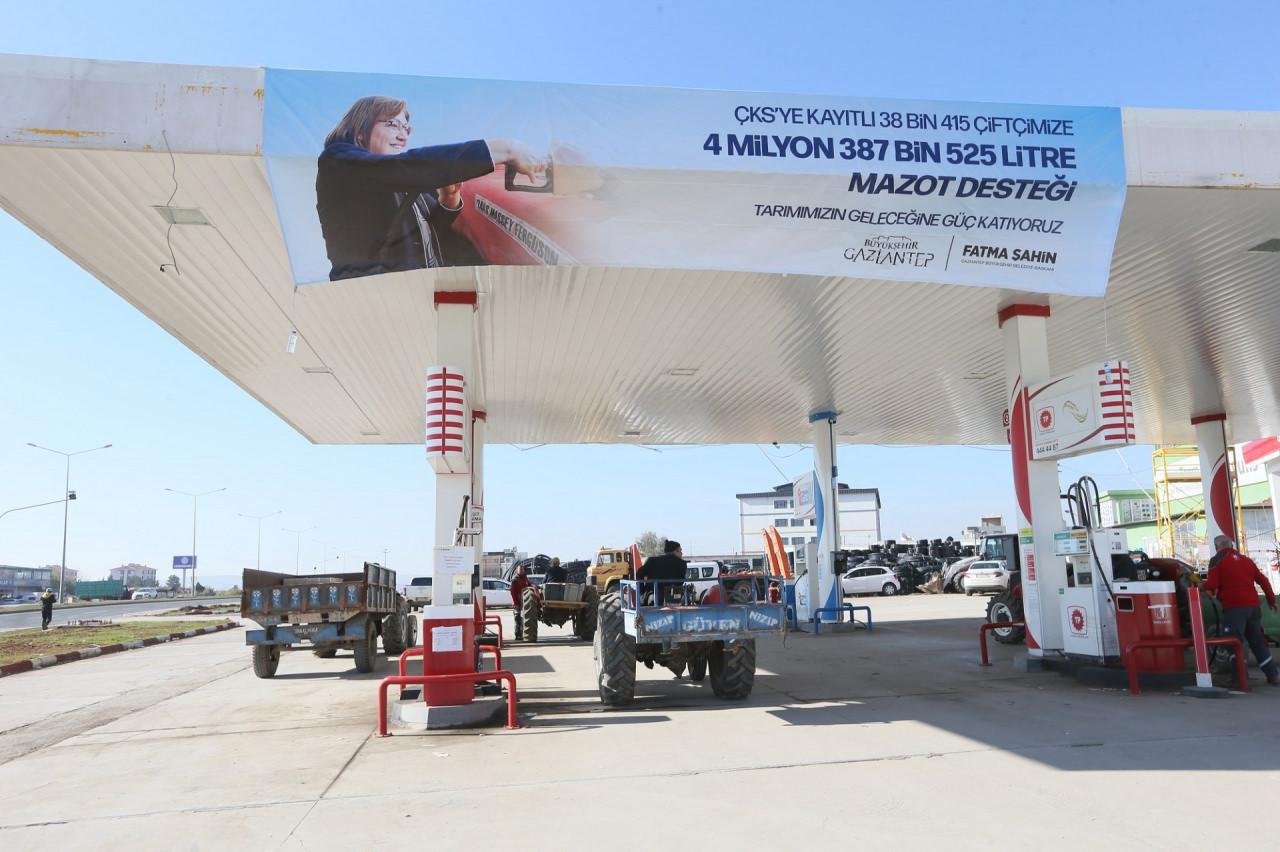 Gaziantep Büyükşehir Belediyesi'nden Çiftçilere Yüzde 100 Hibe Mazot Desteği Devam Ediyor