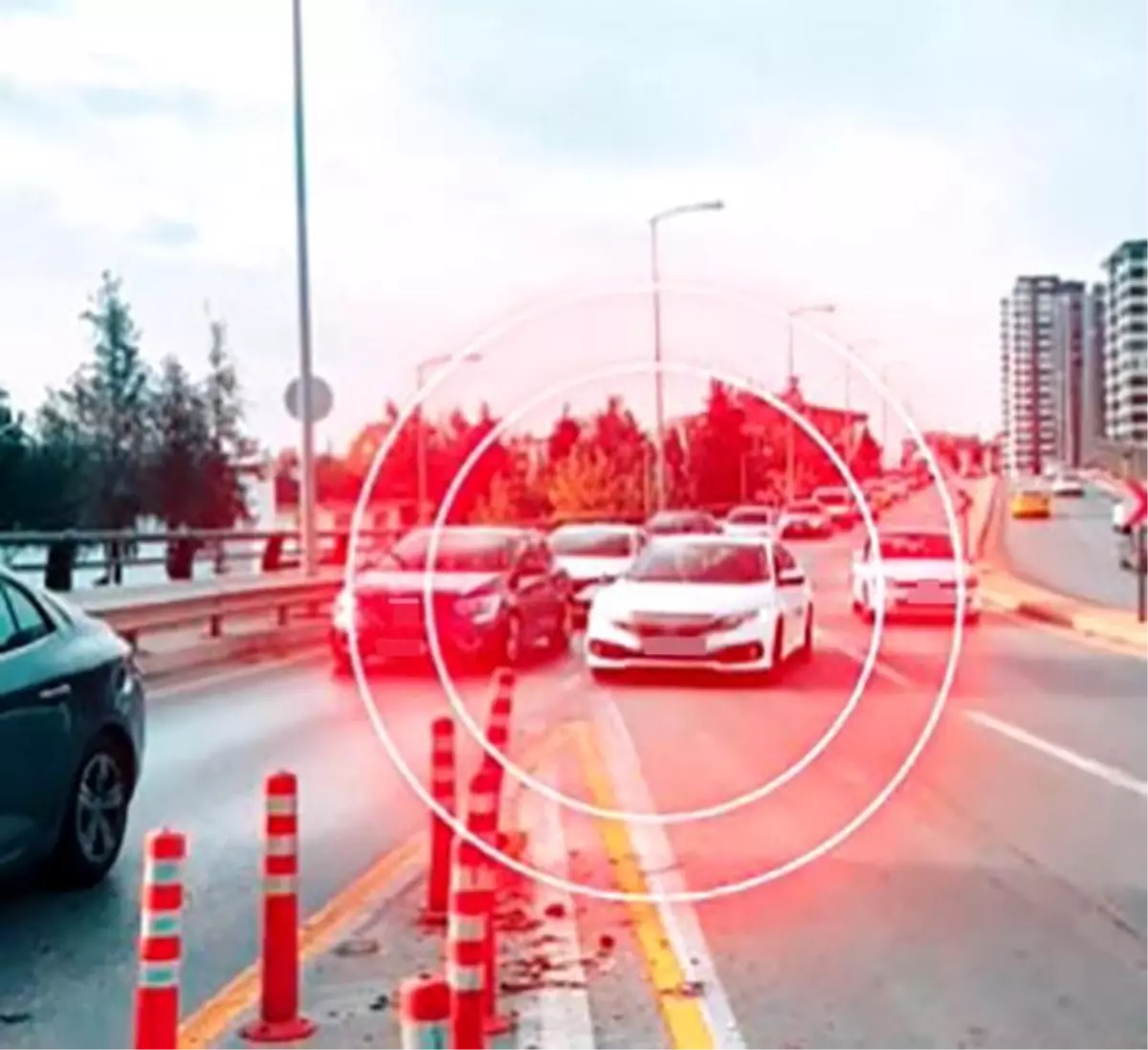 Gaziantep'te Kaynak Yöntemiyle Hatalı Şerit Değişikliğine Ceza