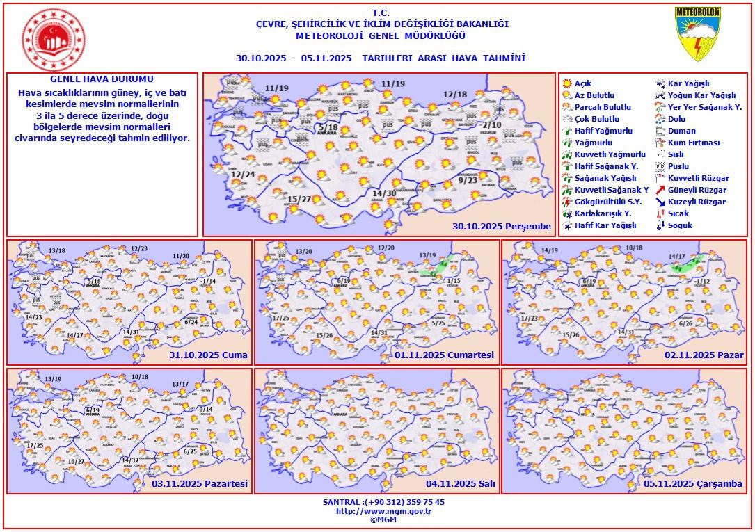 Meteoroloji yeni harita yayımladı: İşte il il hava durumu
