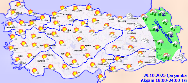 Meteoroloji Uyarıyor: 29 Ekim’de Sıcaklıklar 8 Derece Düşüyor, Sağanak ve Fırtına Geliyor
