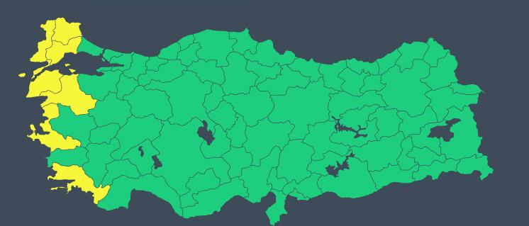 Meteoroloji'den kuvvetli sağanak uyarısı: 7 il için sarı uyarı verildi