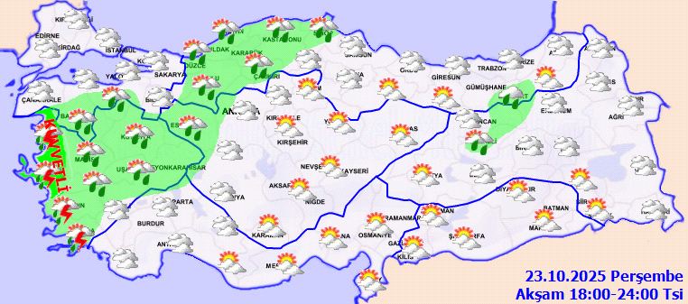 Meteoroloji'den kuvvetli sağanak uyarısı: 7 il için sarı uyarı verildi