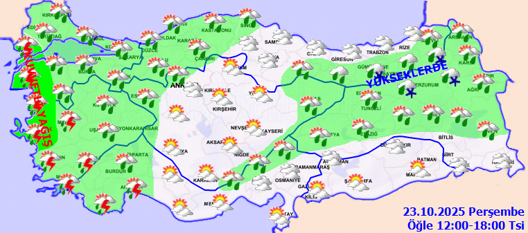 Meteoroloji'den kuvvetli sağanak uyarısı: 7 il için sarı uyarı verildi