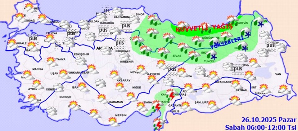 Meteorolojiden uyarı: Kuvvetli sağanak, sel, heyelan, kar...