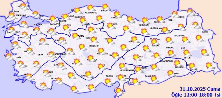 Meteoroloji yeni haritayı yayımladı: Sabah ve akşam saatlerine dikkat!