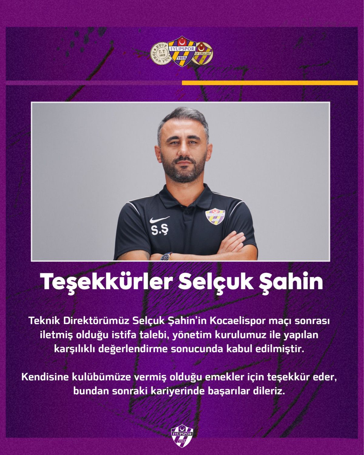 Selçuk Şahin Dönemi Eyüpspor'da Sona Erdi