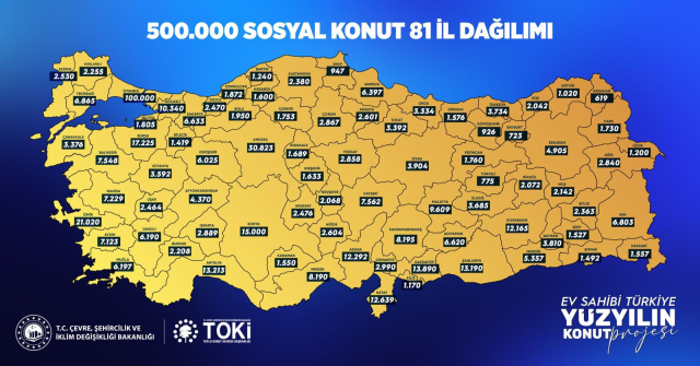 İşte Yüzyılın Konut Projesi'nde en az konutun yapılacağı 5 ilimiz