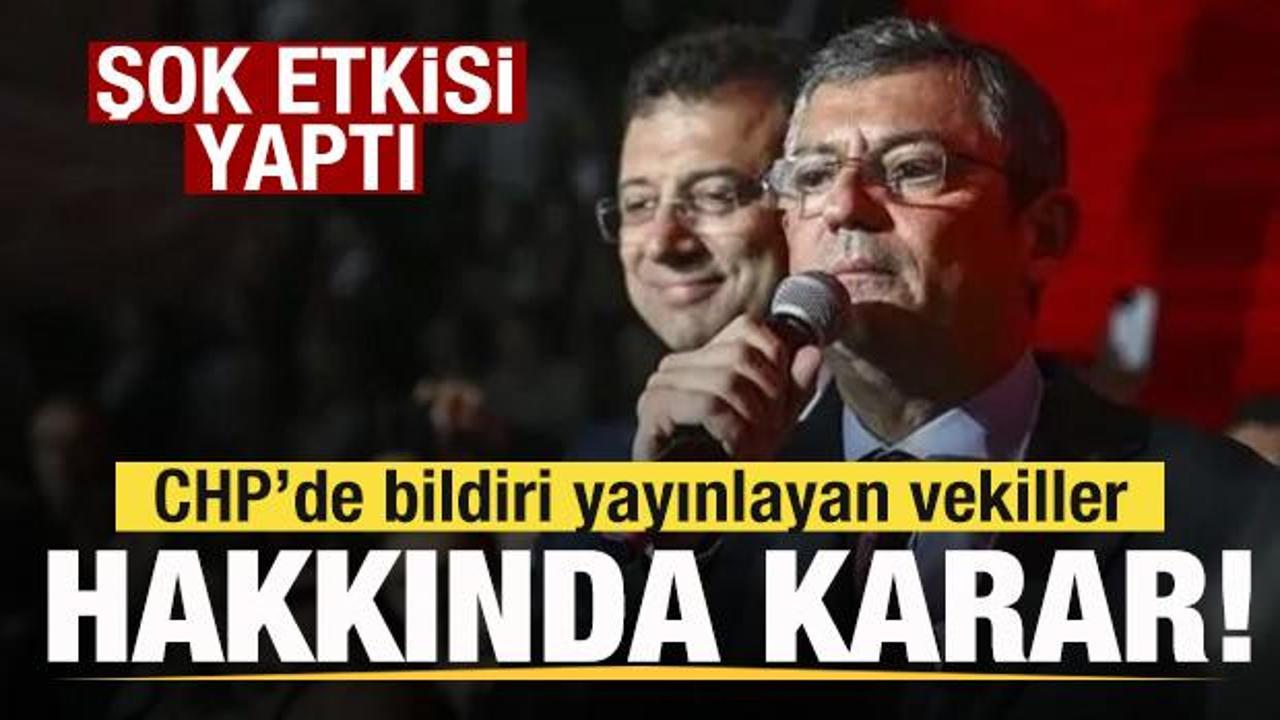 CHP'de İsyan: Bildiri Yayınlayan Vekillere Karar ve Parti İçi Rahatsızlık