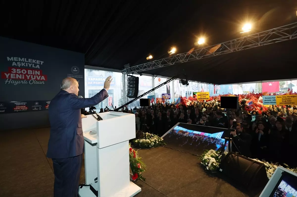 Cumhurbaşkanı Erdoğan, Adıyaman'da 350 bininci afet konutunun teslim töreninde konuştu