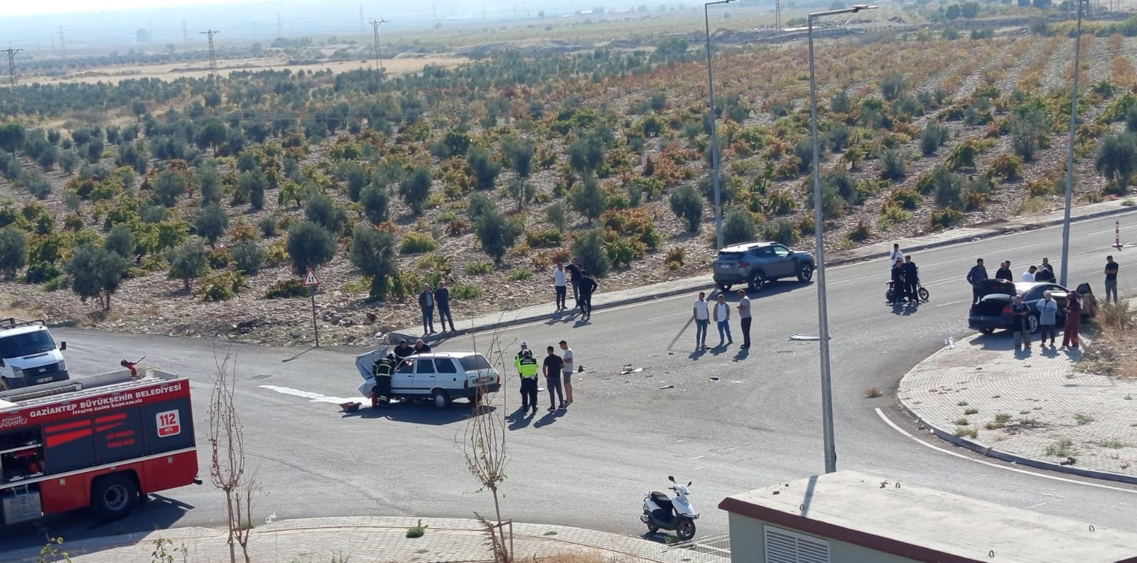 Gaziantep İslahiye'de Meydana Gelen Trafik Kazasında 4 Kişi Yaralandı
