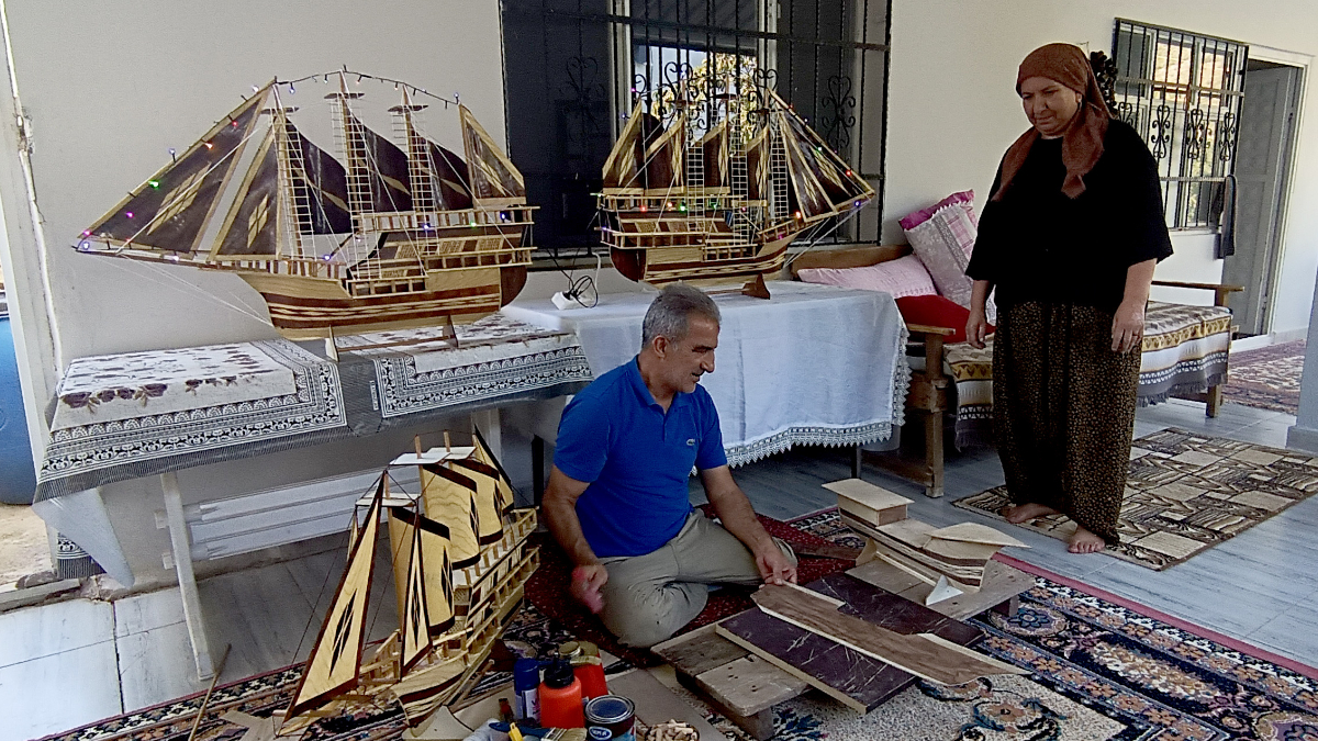 Gaziantep'te Atölye Kurarak Maket Gemi Yapımına Yeniden Başlayan Hakkı Ünal