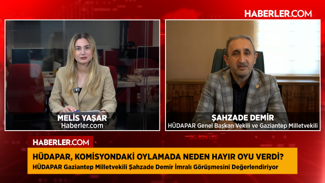 HÜDAPAR Genel Başkan Vekili Şahzade Demir: MHP Genel Başkanı Devlet Bahçeli'nin Kimse yanaşmazsa İmralı'ya ben giderim çıkışının ardından TBMM'de kurulan Milli Dayanışma, Kardeşlik ve Demokrasi Komisyonu, Abdullah Öcalan ile görüşme için İmralı'ya gitme kararı aldı.