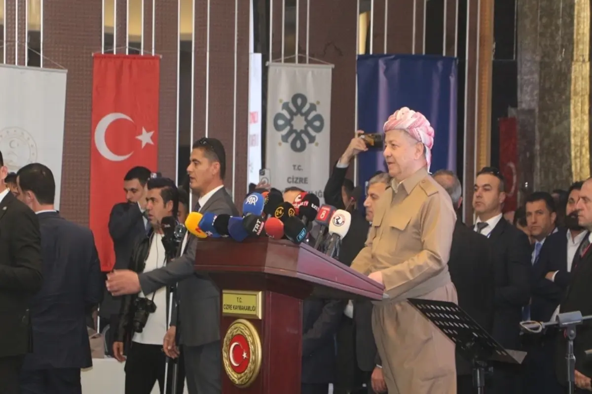 Mesut Barzani Cizre'de: Barış sürecini tüm gücümüzle destekleyeceğiz