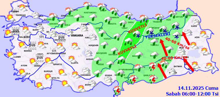 Meteoroloji Uyardı: 6 İlde Kuvvetli Kar ve Sağanak Yağış Bekleniyor