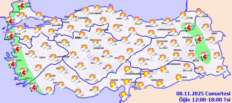 Meteoroloji duyurdu: Öğleden sonraya dikkat! Gök gürültülü sağanak yağış geliyor