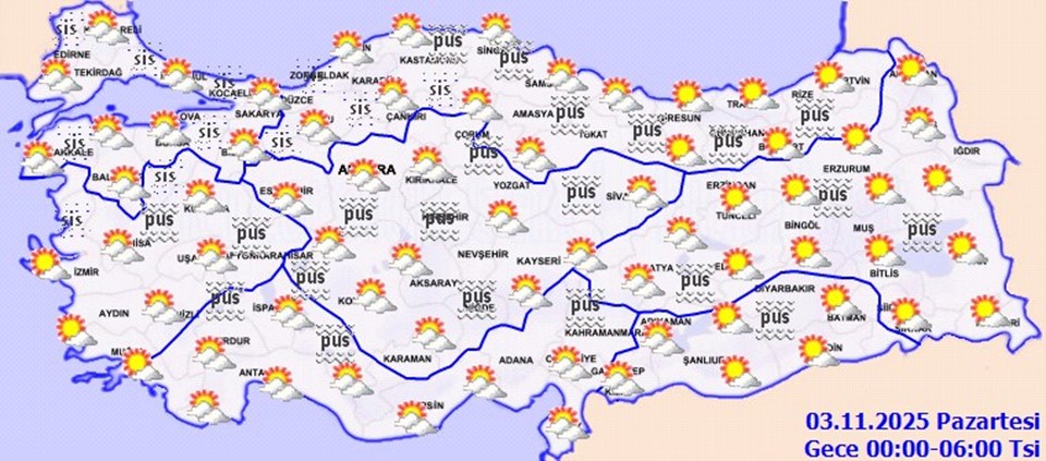 MGM'den Sis ve Pus Uyarısı: Mevsim Normallerinin Üzerinde Hava Sıcaklıkları ve Yağış Beklentileri