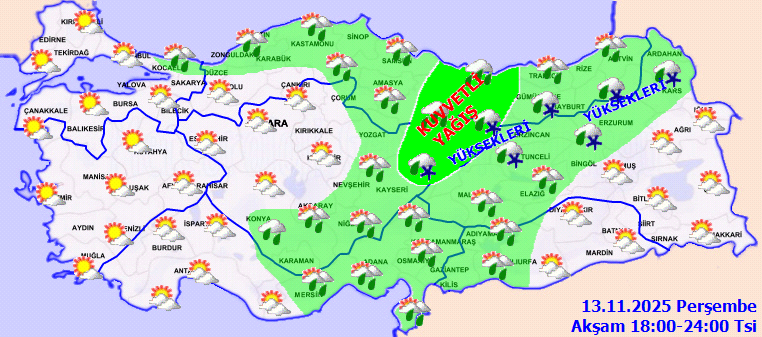 Türkiye’de Hava Değişimi: Sağanak Yağış ve Karla Mücadele Başlıyor