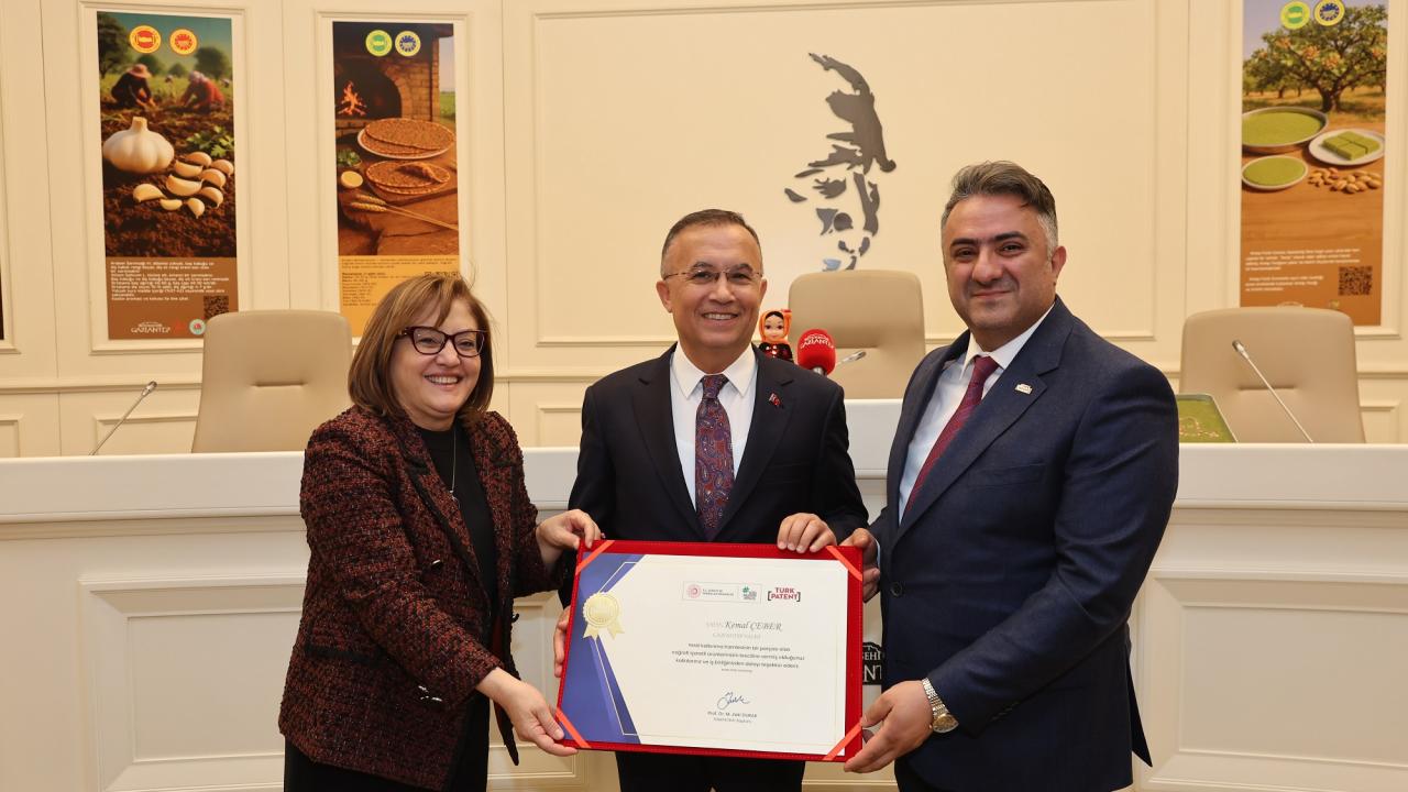 Gaziantep'te Coğrafi İşaretlerde Türkiye Liderliği ve Değer Katanlara Teşekkür Töreni