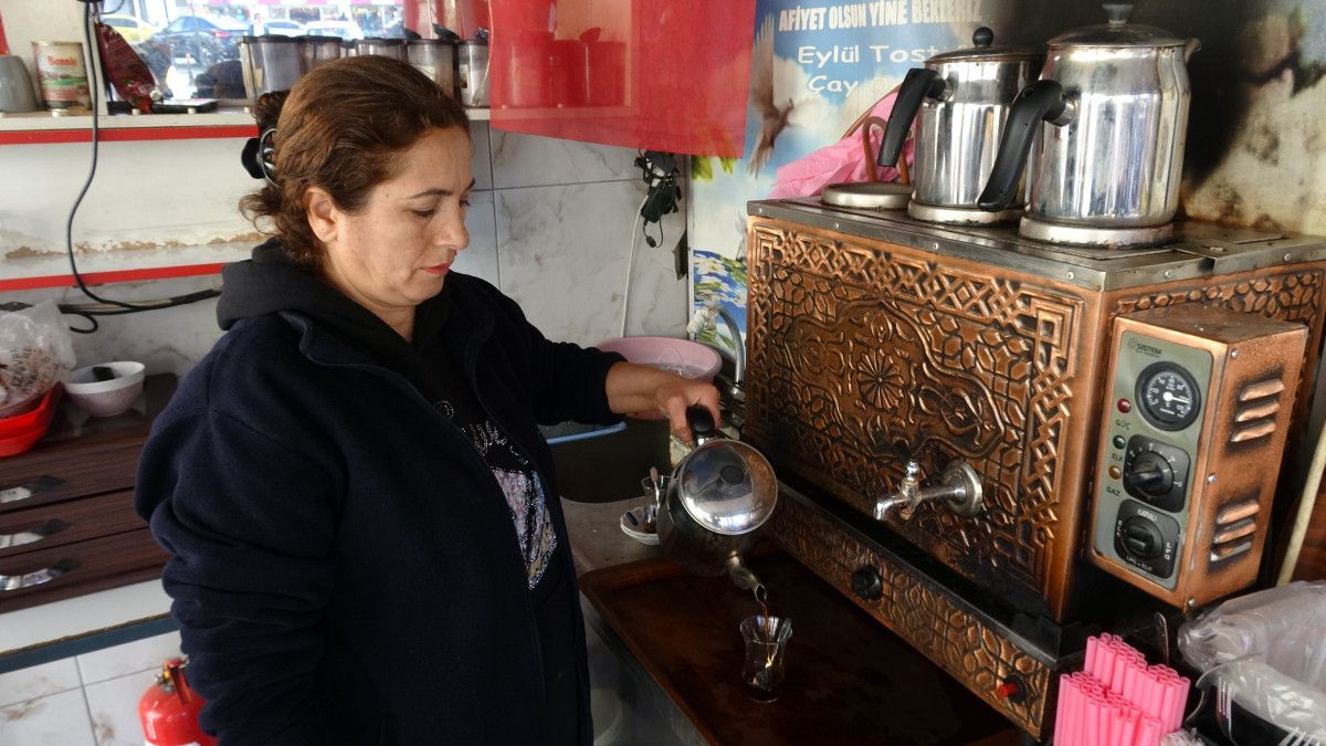 Gaziantep'te eşi için çaycı oldu