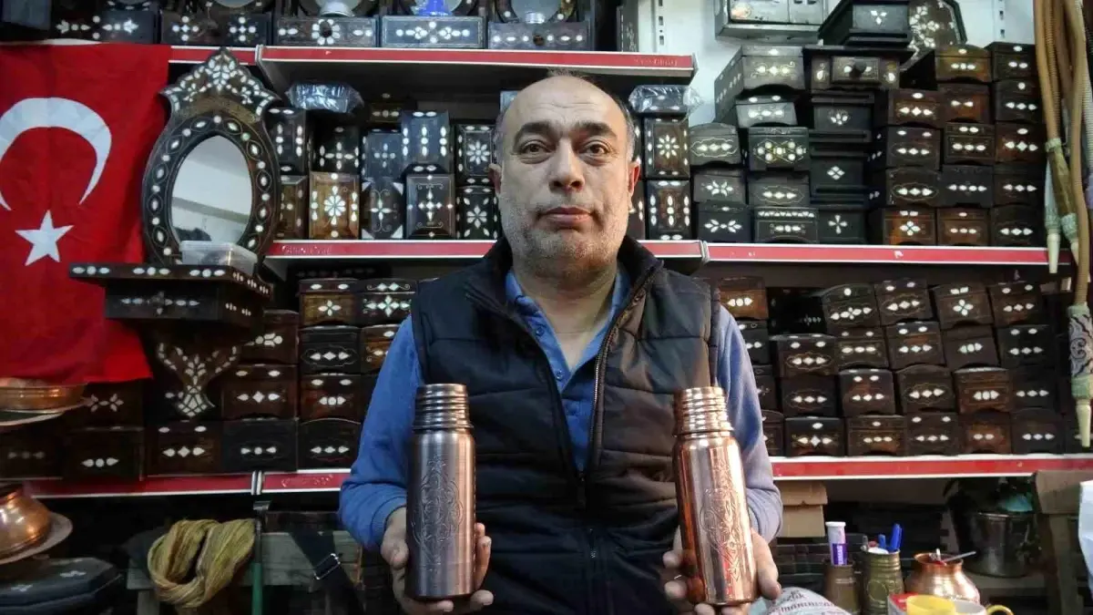 Gaziantep'te Geleneksel Bakır Su Mataralarına Yoğun İlgi