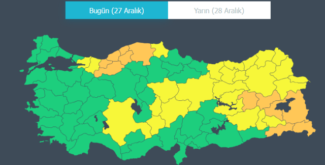 İstanbul'a Komşu 38 İlde Sert Soğuk Uyarısı ve Kar Yağışı Başladı