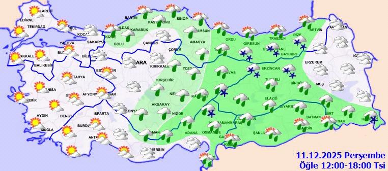 Meteoroloji il il açıkladı: Kar, yağmur ve sağanak var!
