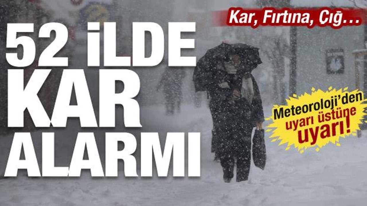 Meteoroloji Uyardı: 52 İlde Kuvvetli Kar Yağışı ve 16 İle Sarı Kodlu Alarm!