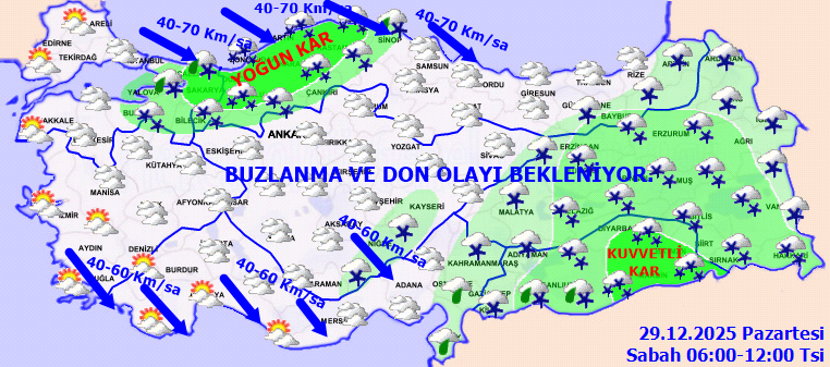 Meteoroloji Uyardı: 52 İlde Kuvvetli Kar Yağışı ve 16 İle Sarı Kodlu Alarm!