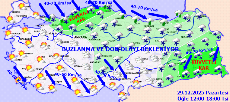 Meteoroloji Uyardı: 52 İlde Kuvvetli Kar Yağışı ve 16 İle Sarı Kodlu Alarm!