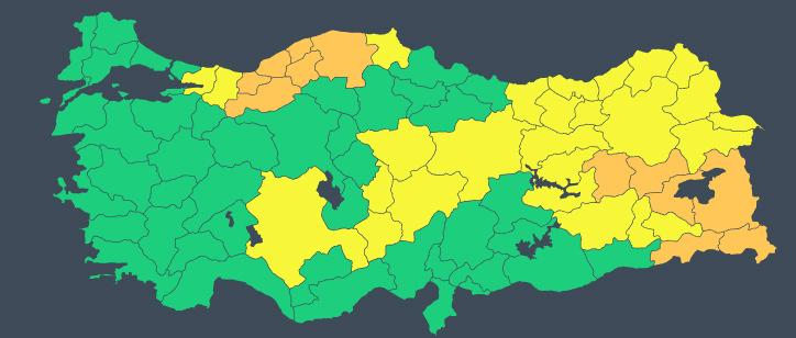 Türkiye'de 38 İlde Turuncu ve Sarı Alarm! Kar Yağışı ve Dondurucu Soğuk Hava Etkisini Artırıyor