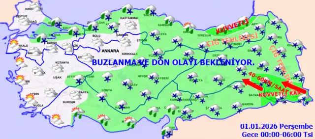 42 il için sarı kodlu uyarı! Sıcaklıklar daha da düşecek, kar fena bastıracak