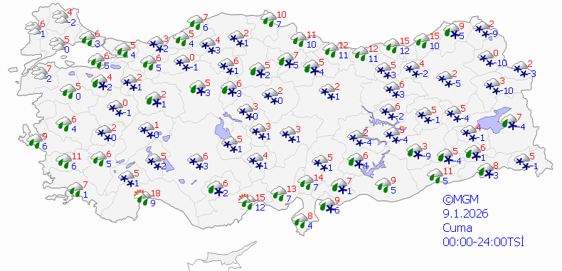 50 İlde Cuma Günü Kar Yağışı Bekleniyor: Meteoroloji'nin Detaylı Hava Tahmini