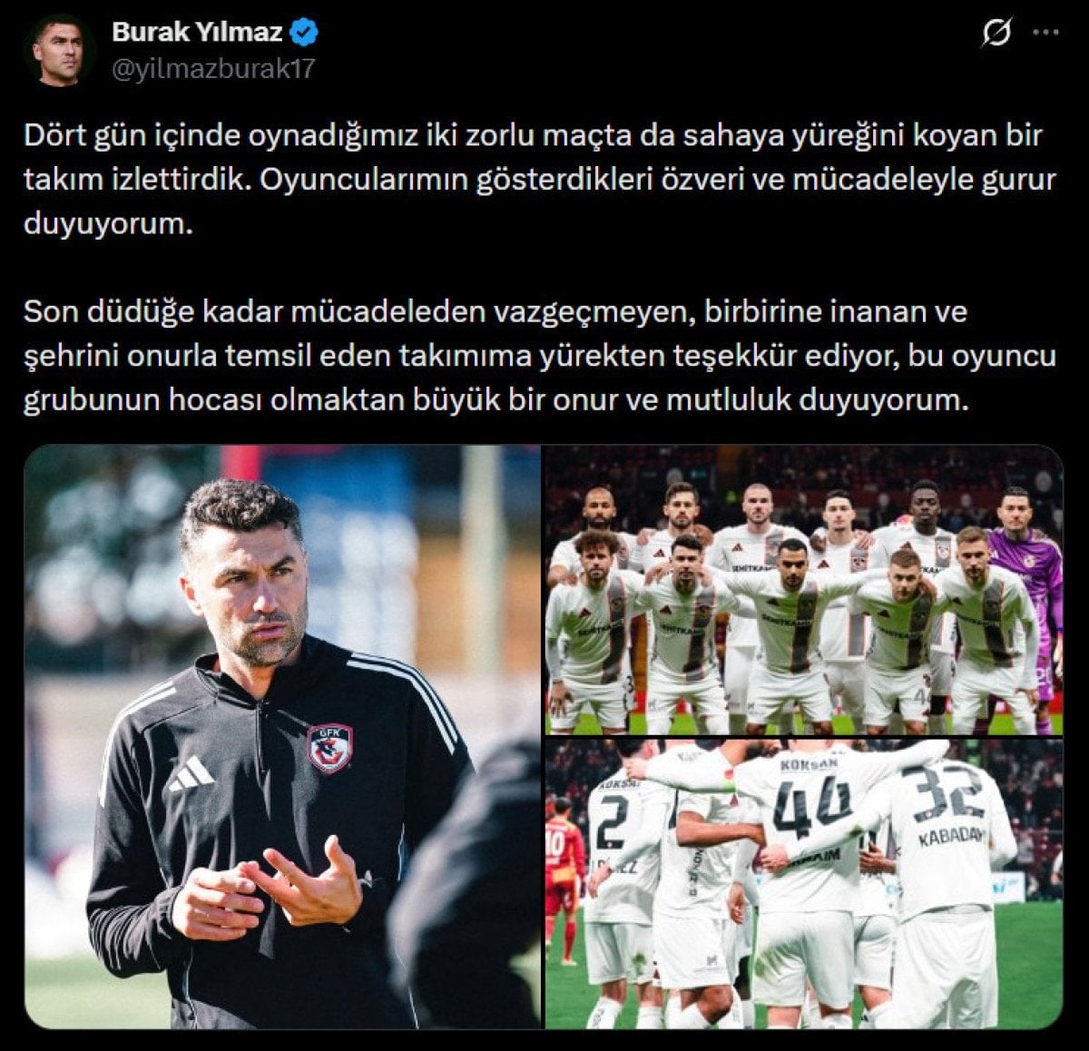Burak Yılmaz'dan Galatasaray maçı sonrası paylaşım!