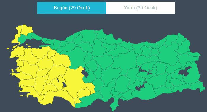 Meteoroloji 20 İlde Kuvvetli Fırtına ve Sağanak Yağış Alarmı Verdi: Rüzgar Hızı 80 Km/Saat