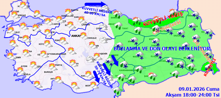 Meteoroloji 25 İl İçin Sarı Kodlu Hava Durumu Uyarısı Yayımladı