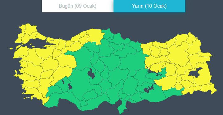 Meteoroloji'den İstanbul ve 48 İl İçin Sarı Kodlu Kar, Fırtına ve Çığ Uyarısı